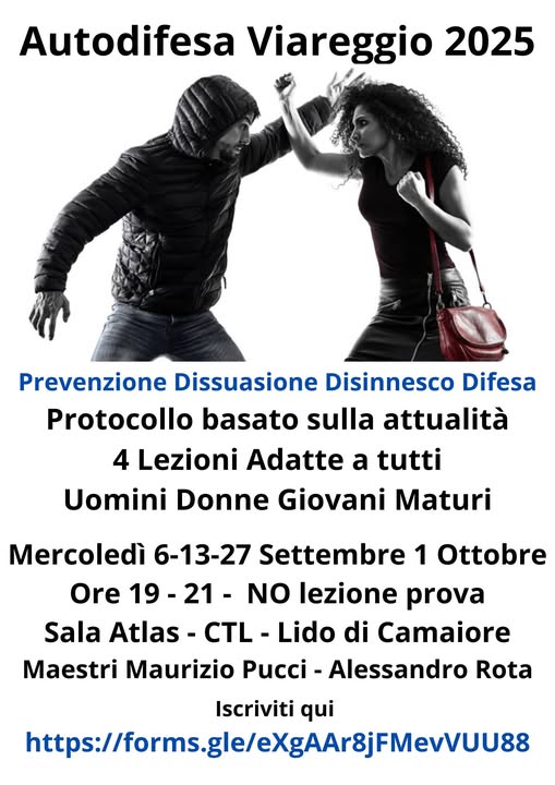 Autodifesa Settembre 25 Viareggio